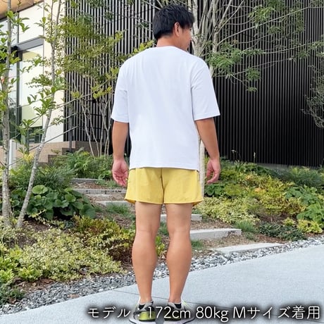 ハーフパンツ＜I'm IMANAMI Class＞ イエロー×白文字 水陸両用 2way ナイロンショーツ