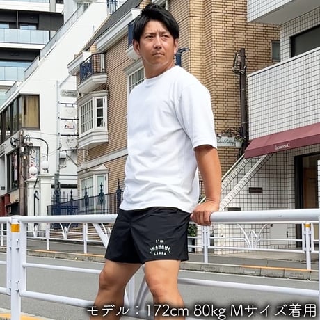 ハーフパンツ＜I'm IMANAMI Class＞ ブラック×白文字 水陸両用 2way ナイロンショーツ