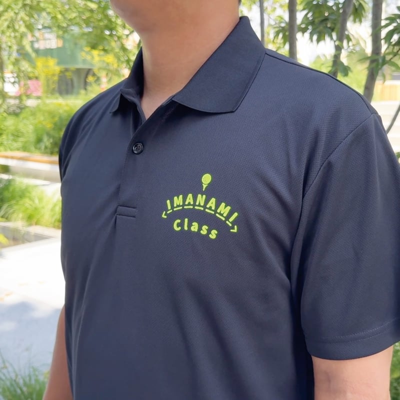 ドライポロシャツ＜IMANAMI Class＞ブラック×イエロー | IMANAMI Class