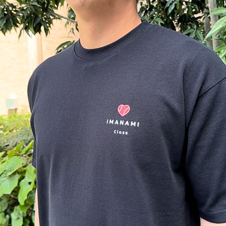 ＜IMANAMI Class ハートロゴ ビッグシルエットTシャツ＞ブラック