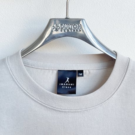 ロングスリーブTシャツ＜I'm IMANAMI Class＞グレー×黒文字 ビッグシルエット
