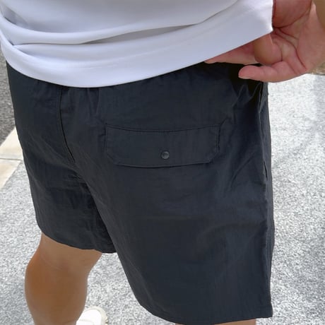 ハーフパンツ＜I'm IMANAMI Class＞ ブラック×白文字 水陸両用 2way ナイロンショーツ