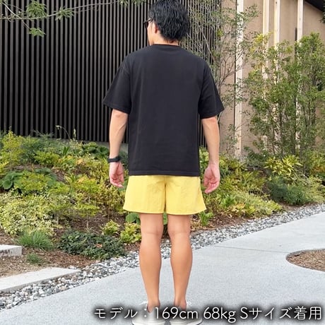 ハーフパンツ＜I'm IMANAMI Class＞ イエロー×白文字 水陸両用 2way ナイロンショーツ