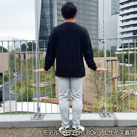 ロングスリーブTシャツ＜I'm IMANAMI Class＞ブラック×白文字 ビッグシルエット