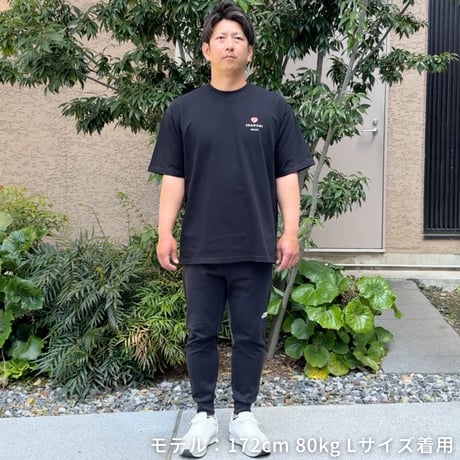 ＜IMANAMI Class ハートロゴ ビッグシルエットTシャツ＞ブラック