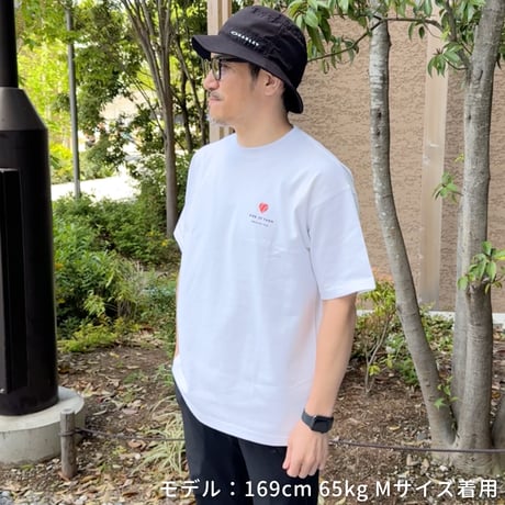 ＜KING OF FARM（二軍の帝王）ハートロゴ ビッグシルエットTシャツ＞ホワイト