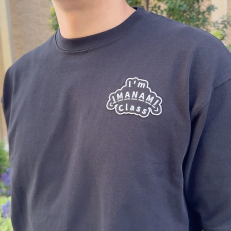 ビッグシルエットTシャツ＜I'm IMANAMI Class＞ブラック×ワッペン（ブラック）
