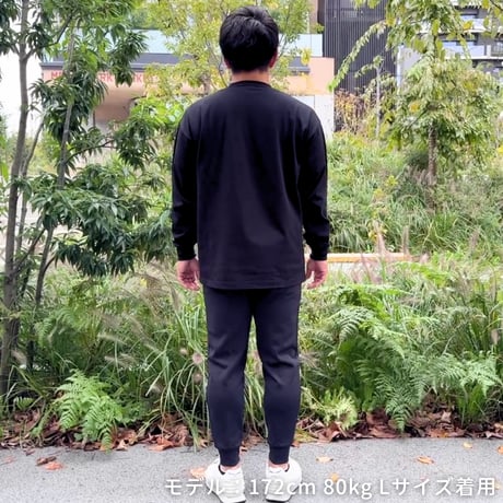 ロングスリーブTシャツ＜I'm IMANAMI Class＞ブラック×ブラックワッペン ビッグシルエット