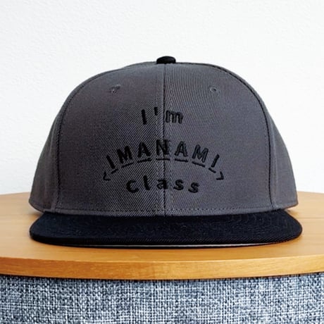 ベースボールキャップ＜I'm IMANAMI Class＞グレー×ブラック×黒文字