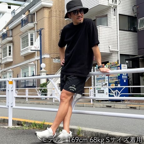 ハーフパンツ＜I'm IMANAMI Class＞ ブラック×白文字 水陸両用 2way ナイロンショーツ