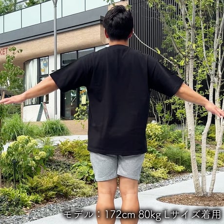 ビッグシルエットTシャツ＜I'm IMANAMI Class＞ブラック×白文字（プリント）