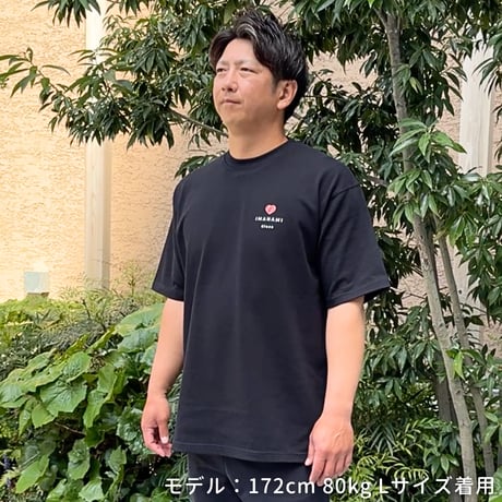 ＜IMANAMI Class ハートロゴ ビッグシルエットTシャツ＞ブラック