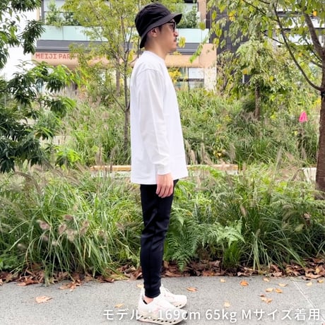 ロングスリーブTシャツ＜I'm IMANAMI Class＞ホワイト×ブラックワッペン ビッグシルエット