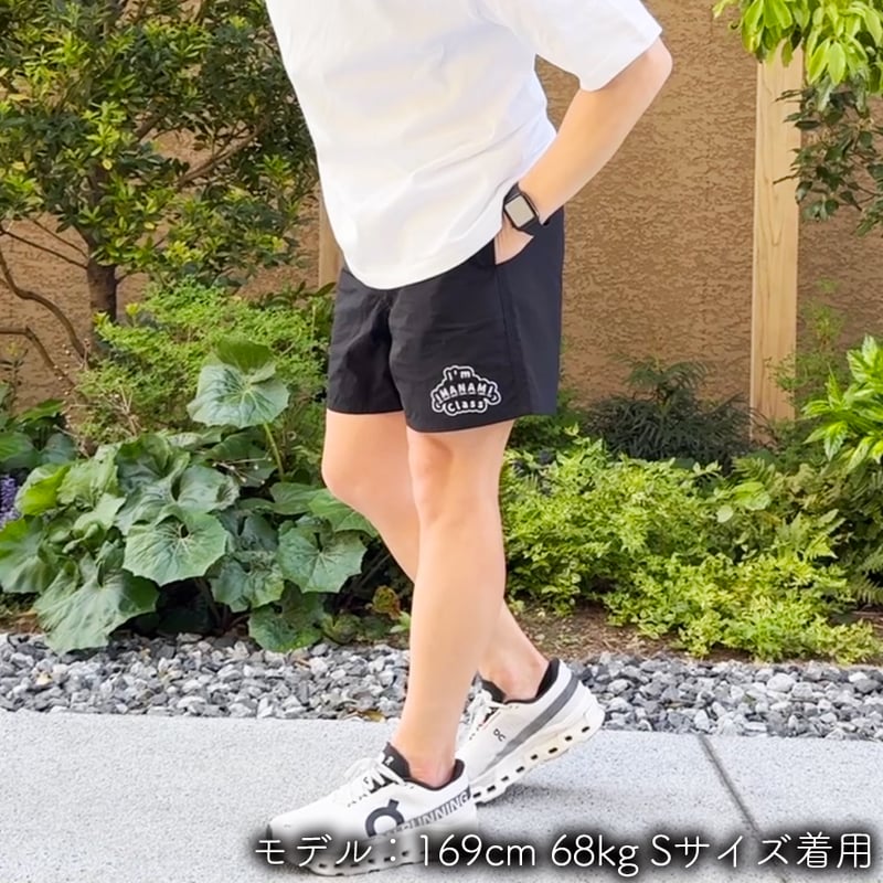 ハーフパンツ＜I'm IMANAMI Class＞ ブラック×ワッペン（ブラック