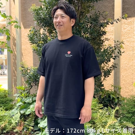 ＜KING OF FARM（二軍の帝王）ハートロゴ ビッグシルエットTシャツ＞ブラック