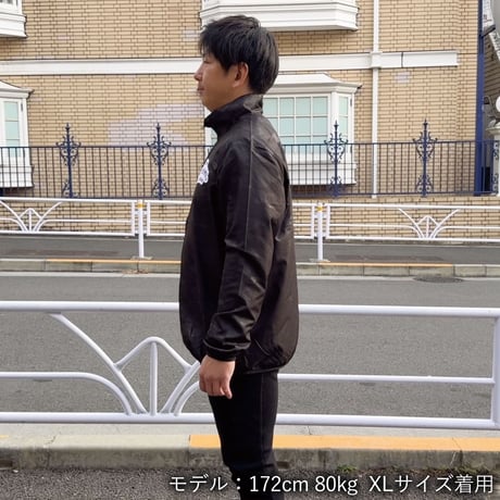 ナイロンジャケット＜I'm IMANAMI Class＞カモ柄×ワッペン（ホワイト×黒文字）