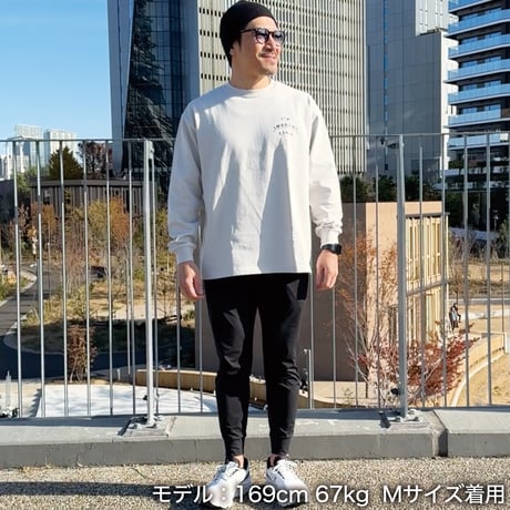 ロングスリーブTシャツ＜I'm IMANAMI Class＞グレー×黒文字 ビッグシルエット