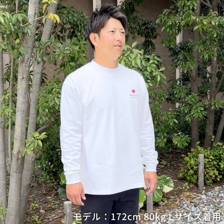 ＜KING OF FARM（二軍の帝王）ハートロゴ ロンT＞ホワイト
