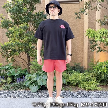 ビッグシルエットTシャツ＜I'm IMANAMI Class＞ブラック×ワッペン（ピンク）