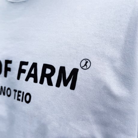 ビッグシルエットTシャツ＜KING OF FARM（二軍の帝王）＞ホワイト×黒文字