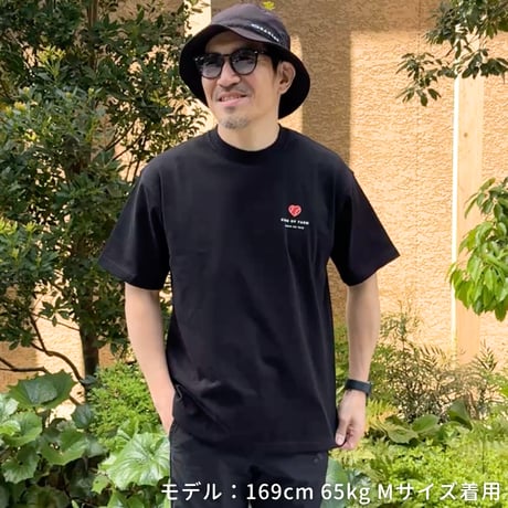 ＜KING OF FARM（二軍の帝王）ハートロゴ ビッグシルエットTシャツ＞ブラック