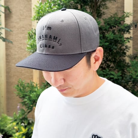 ベースボールキャップ＜I'm IMANAMI Class＞グレー×ブラック×黒文字