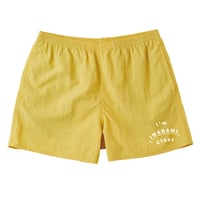 ハーフパンツ＜I'm IMANAMI Class＞ イエロー×白文字 水陸両用 2way ナイロンショーツ