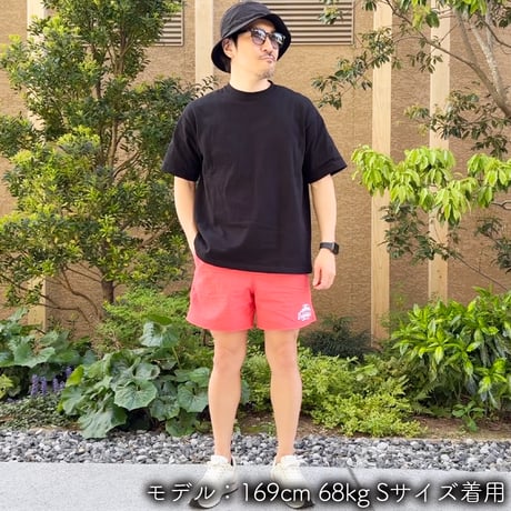 ハーフパンツ＜I'm IMANAMI Class＞ コーラル×ワッペン（レッド）