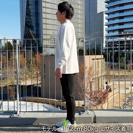 ロングスリーブTシャツ＜I'm IMANAMI Class＞グレー×黒文字 ビッグシルエット