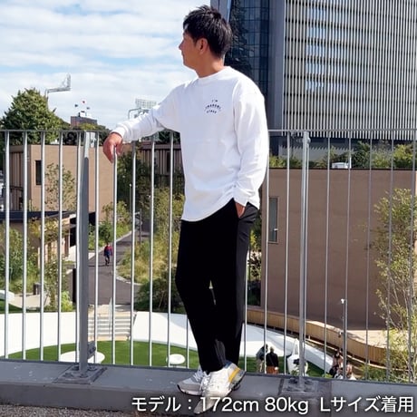 ロングスリーブTシャツ＜I'm IMANAMI Class＞ホワイト×黒文字 ビッグシルエット