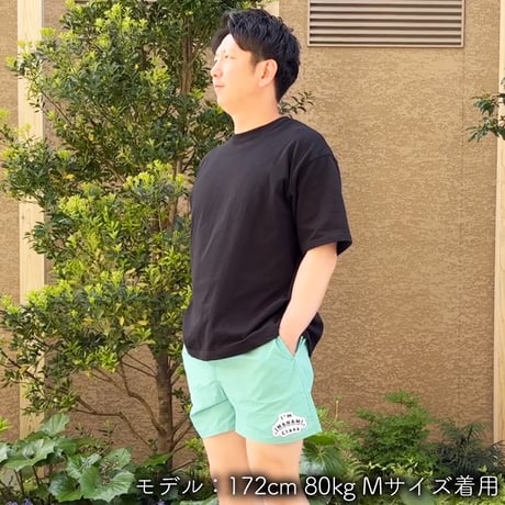 ハーフパンツ＜I'm IMANAMI Class＞ グリーン×ワッペン（ホワイト）