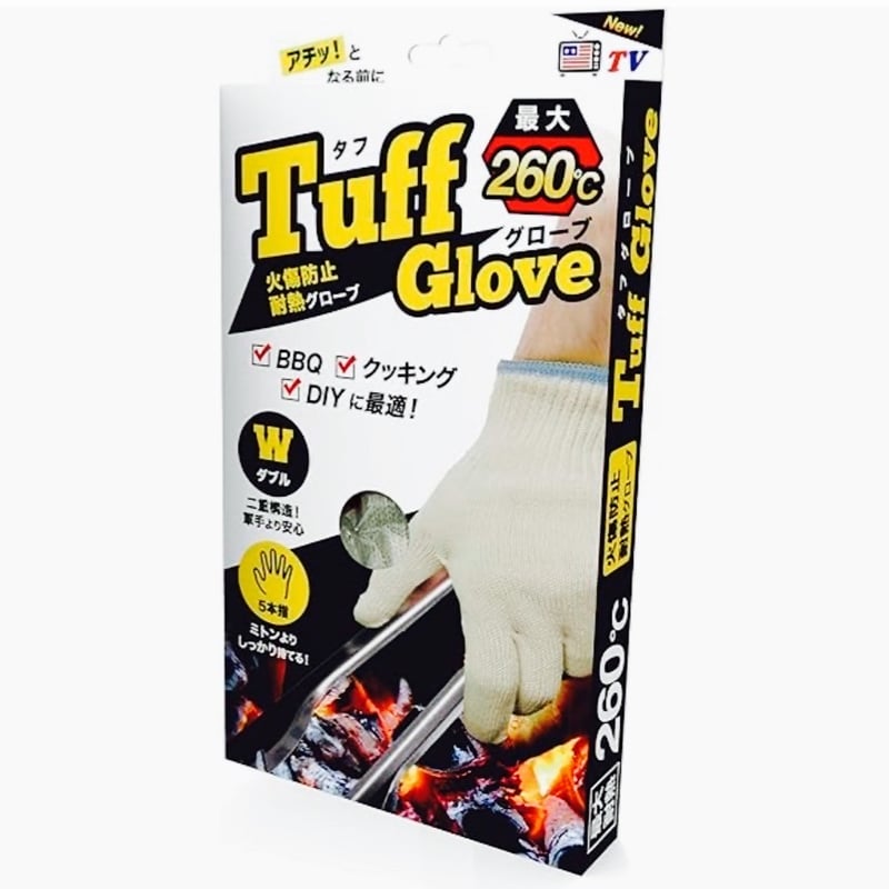 10PEAKS 5本指　グローブ Tuff Glove] タフグローブ 耐熱グローブ 最大260℃ フリーサイズ 1双 5