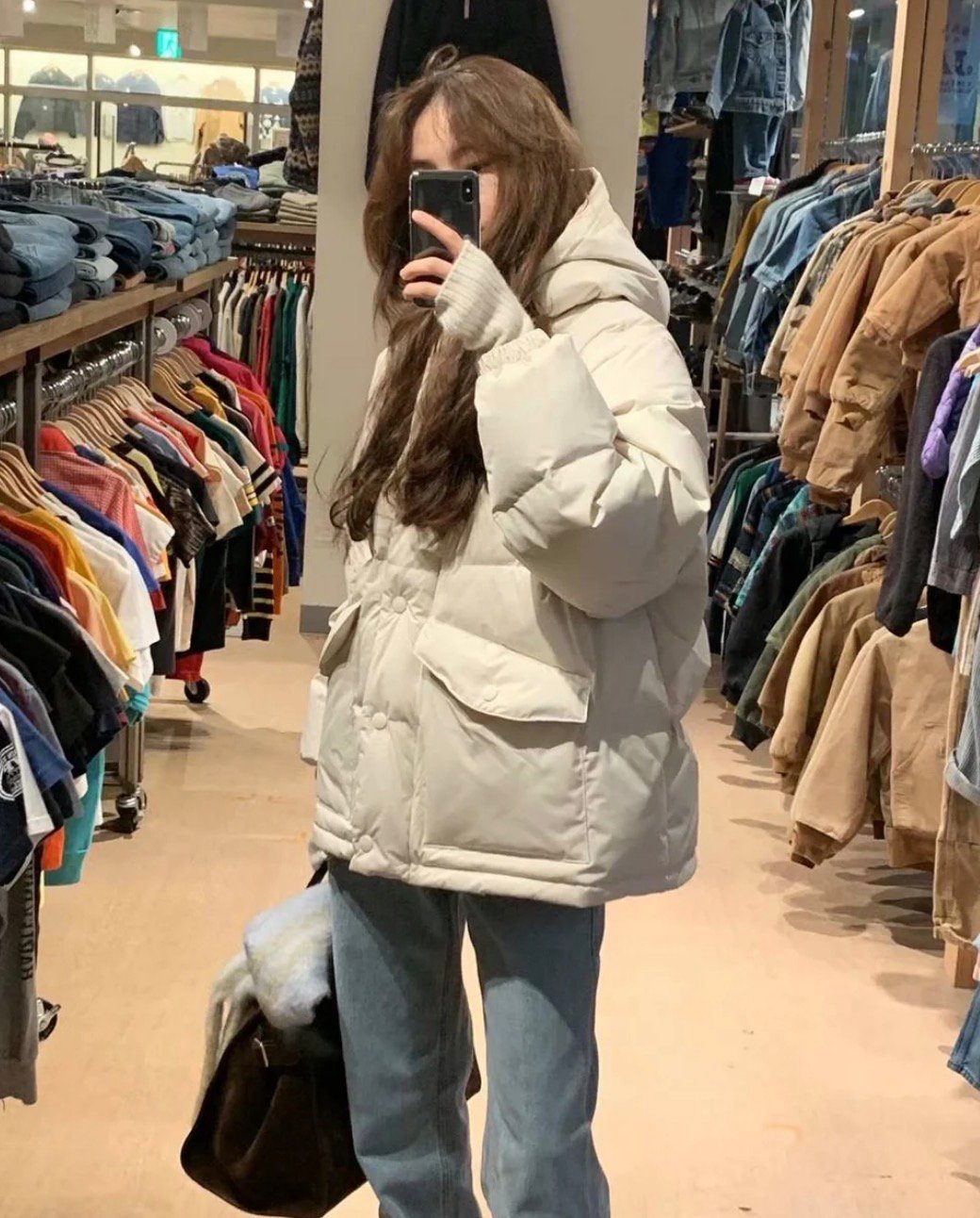 ジャケット・アウター ounce / Pocket hood duck down padding ounce/pocket hood duck down jumper | be taste