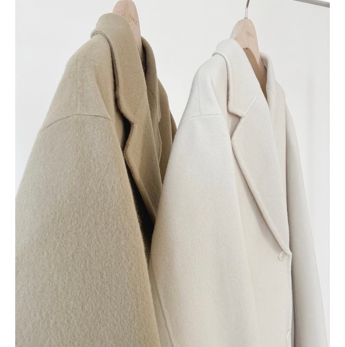 ジャケット・アウター ounce bruni double half coat ivory ounce/Bruni double half coat | be taste