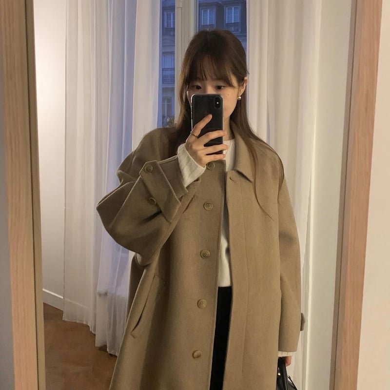 ounce/Flare cashmere handmade coat | be taste
