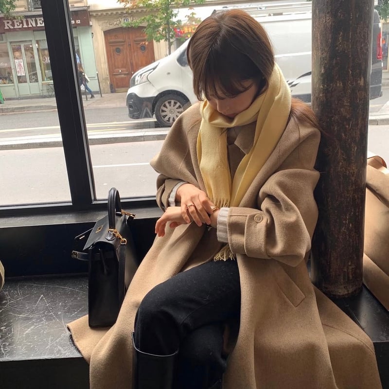ounce/Flare cashmere handmade coat | be taste