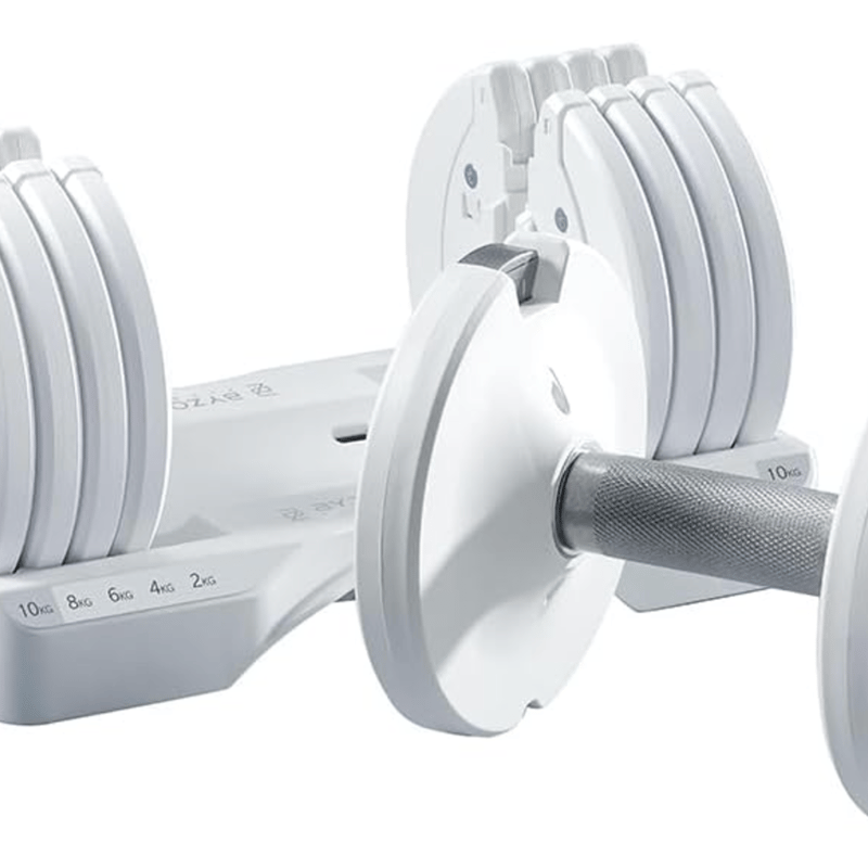 BYZOOM 可変式ダンベル PURE SERIES ホワイト 10kg × 2