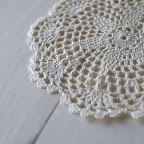 Doily M ナチュラルドイリー クロシェレース編みドイリー