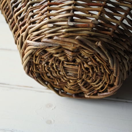 Antique Style Willow Panier アンティーク風 柳のウィローパニエ（舟形バスケット）