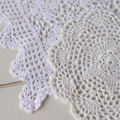 Doily M ナチュラルドイリー クロシェレース編みドイリー