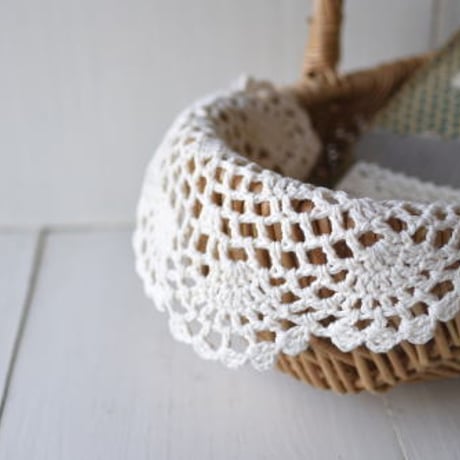 Doily M ナチュラルドイリー クロシェレース編みドイリー