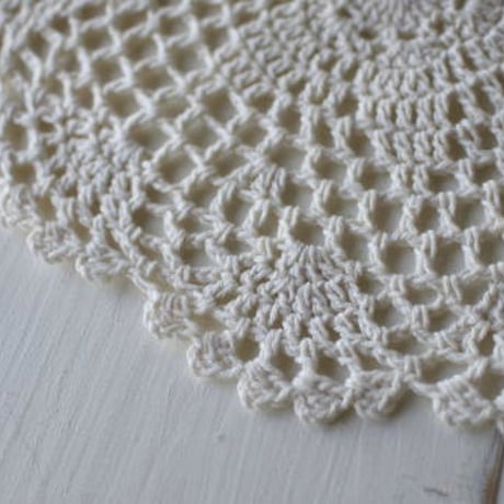 Doily M ナチュラルドイリー クロシェレース編みドイリー