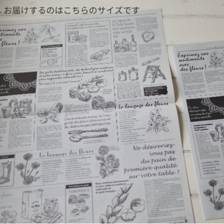英字新聞風包装紙 | ニュースペーパージャーナル 1WR 大判サイズ10枚入り