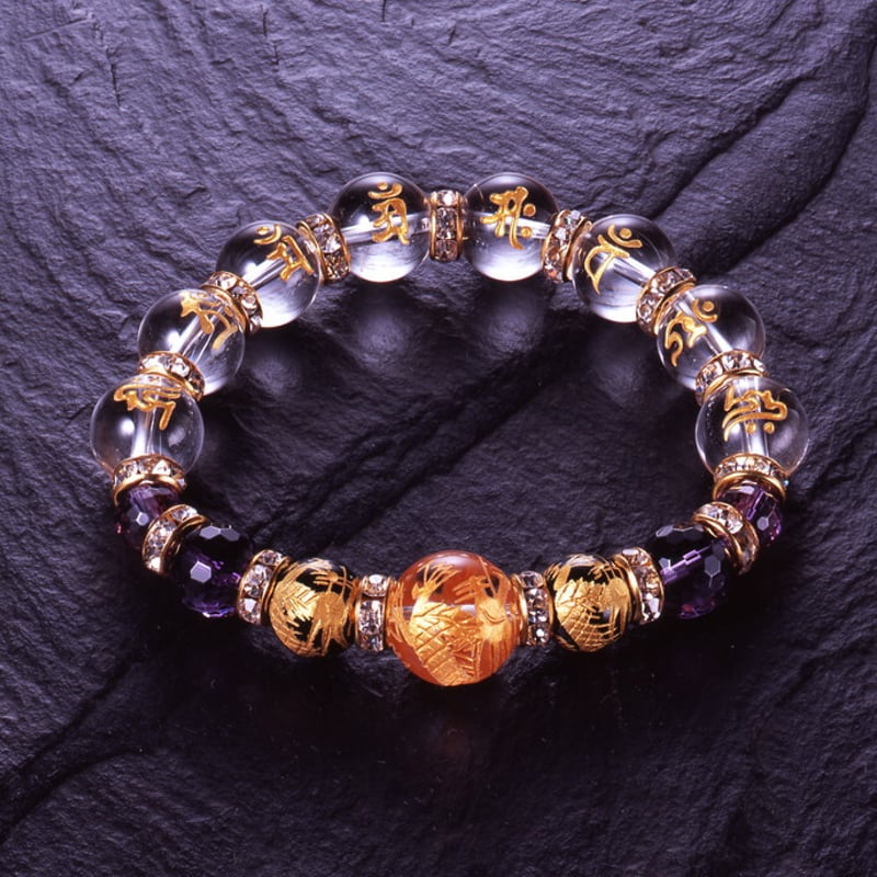 龍神・全梵字ブレス＜爆裂水晶ドラゴン根付ストラップ＞ | おもしろ