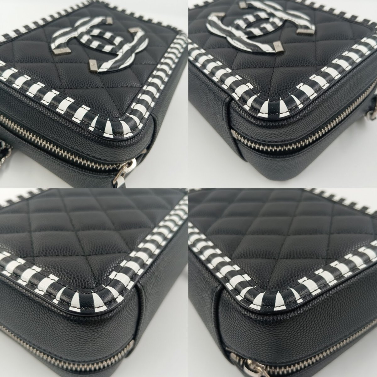 CHANEL シャネル CCフィリグリー キャビアスキン チェーン CHANEL シャネル CCフィリグリー キャビアスキン チェーン