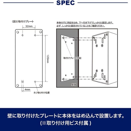 ダルトン　ダブルフェイス クロック レクタングル グレー