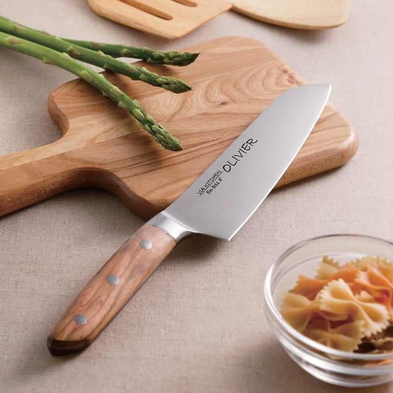 佐竹産業 三徳包丁 バイアキッチン オリーブ 日本製 16.5cm 佐竹産業 三徳包丁 バイアキッチン オリーブ 日本製 16.5cm