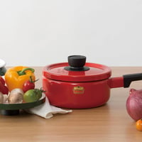 富士ホーロー Fuji Horo ソースパン レッド 18cm Solid SD-18S R