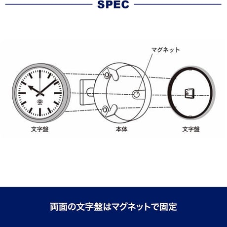 ダルトン　ダブル フェイス クロック 170D2 マットブリック×ロウ 2トーンカラー　両面掛け時計