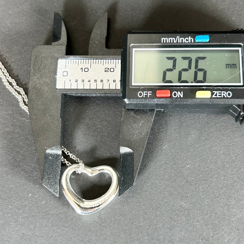 美品】TIFFANY ティファニー オープンハート 2.2×1.8 ネックレス 美品】TIFFANY ティファニー オープンハート 2.2×1.8 ネックレス